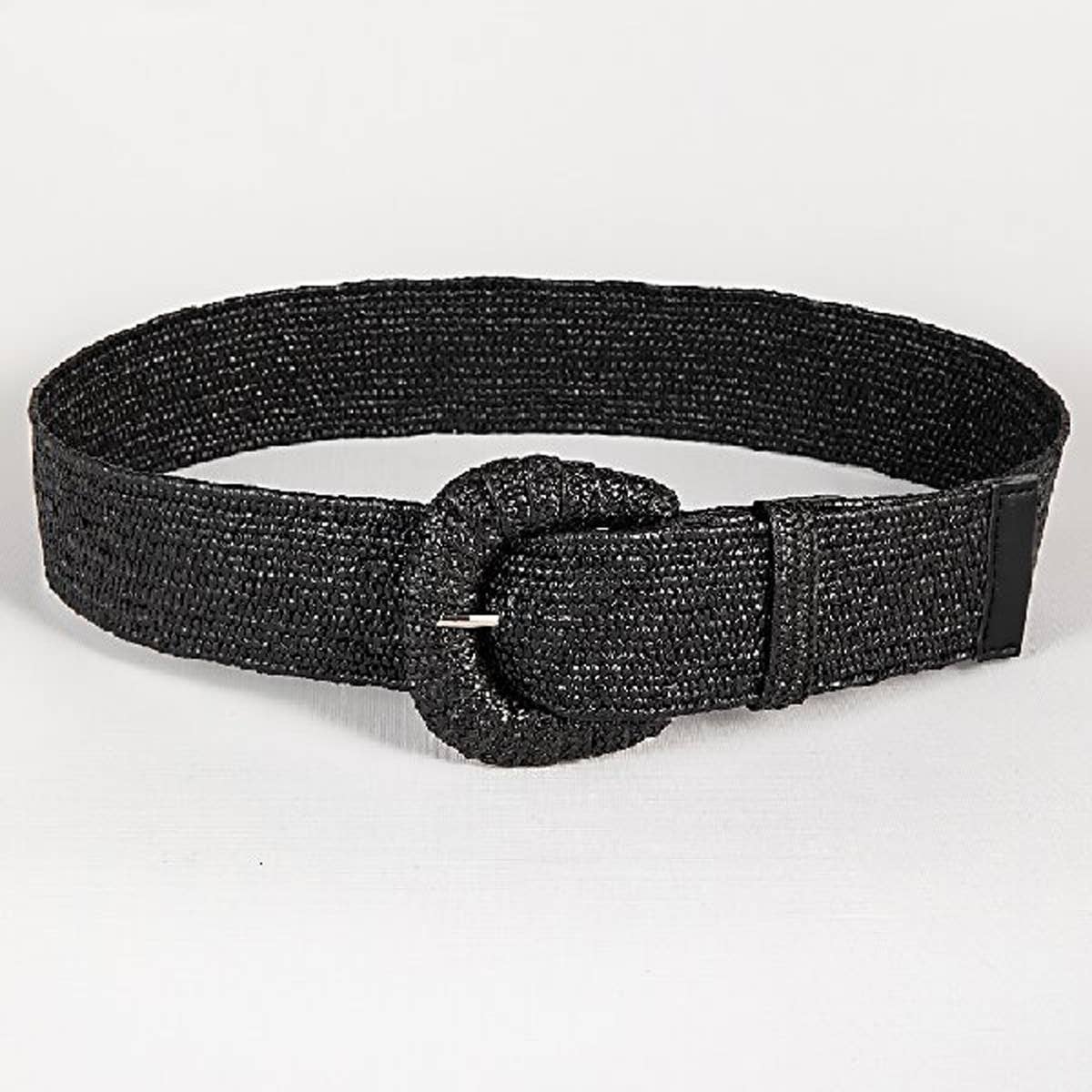 BLACK BRAIDED ELASTIC BELT