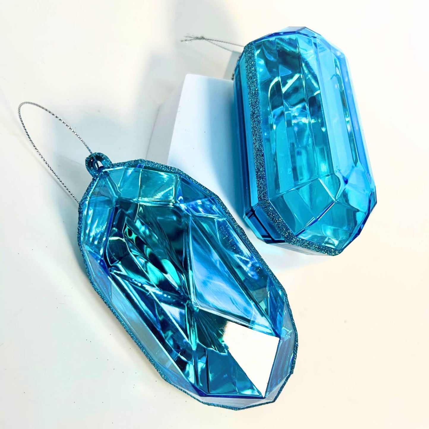 Turquoise Gem Ornament 5"