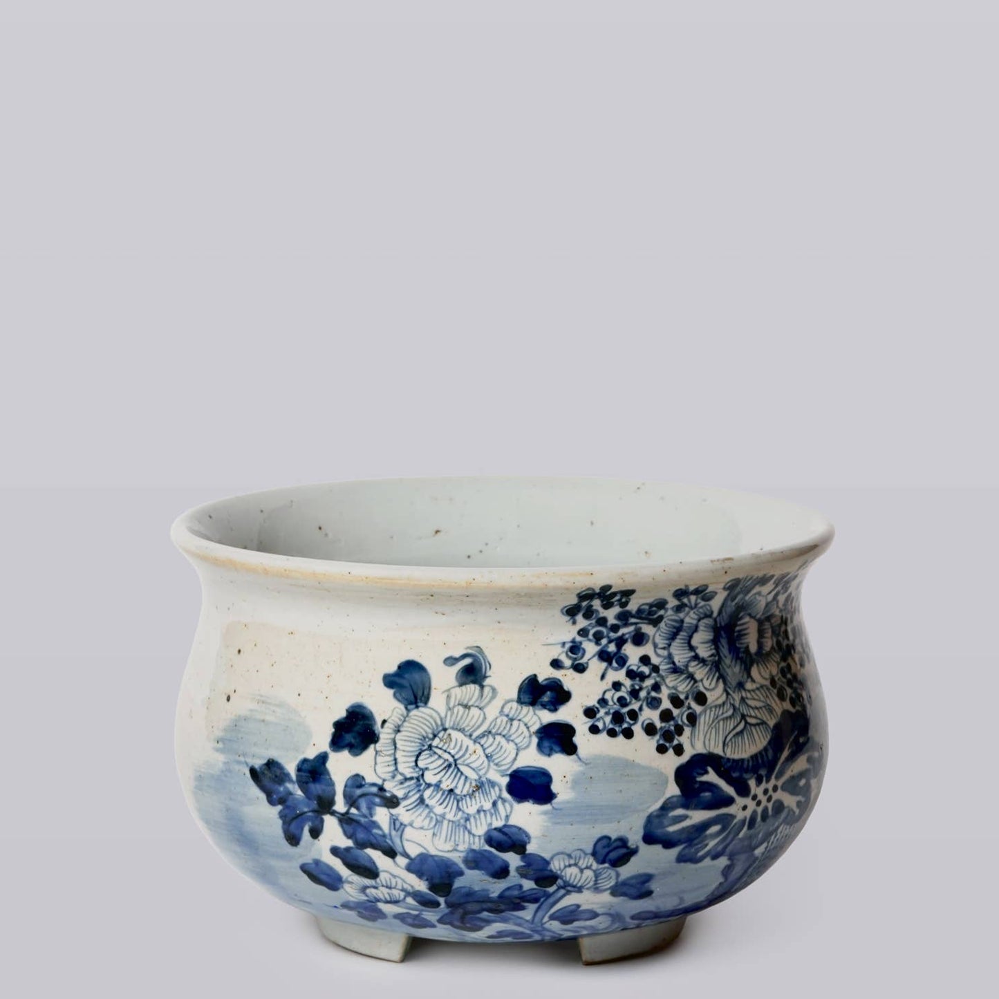 Blue and White Porcelain Four Seasons Footed Compote