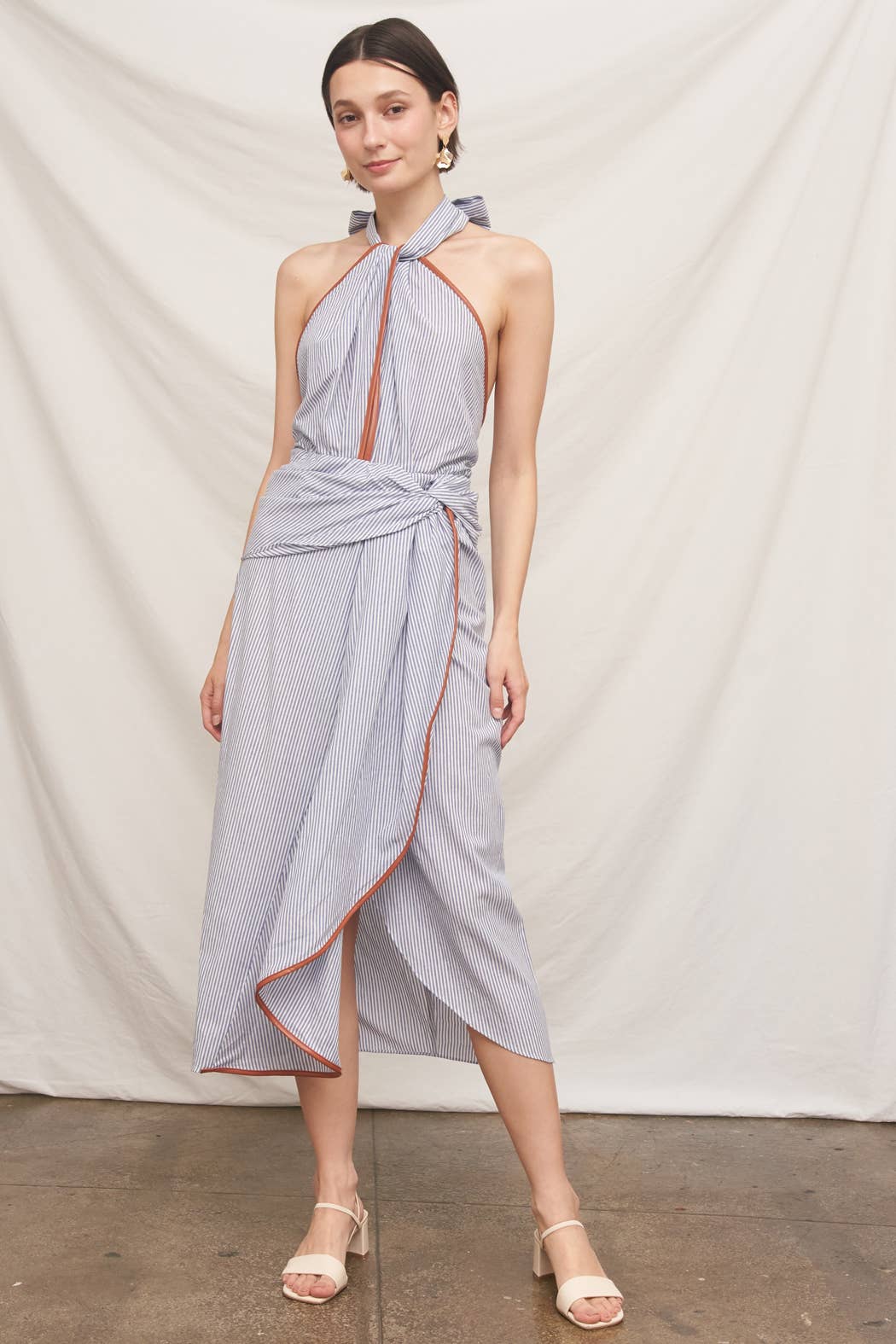 emily's midi dress Light Blue Halter Neck – Design Center and Boutique painted The Emily Midi Dress Purple Where To Get Size (Shoe):09.5