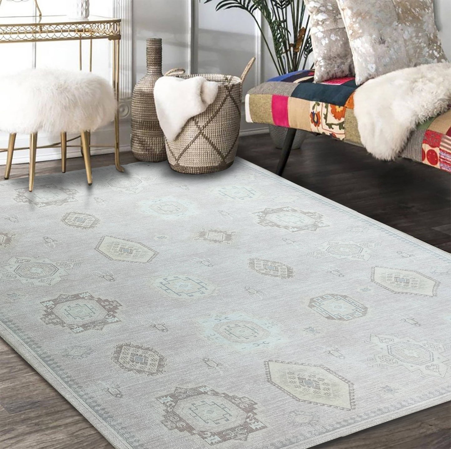 Amery Beige & Blush Rug: 2'5x9'8 ft 75x300cm