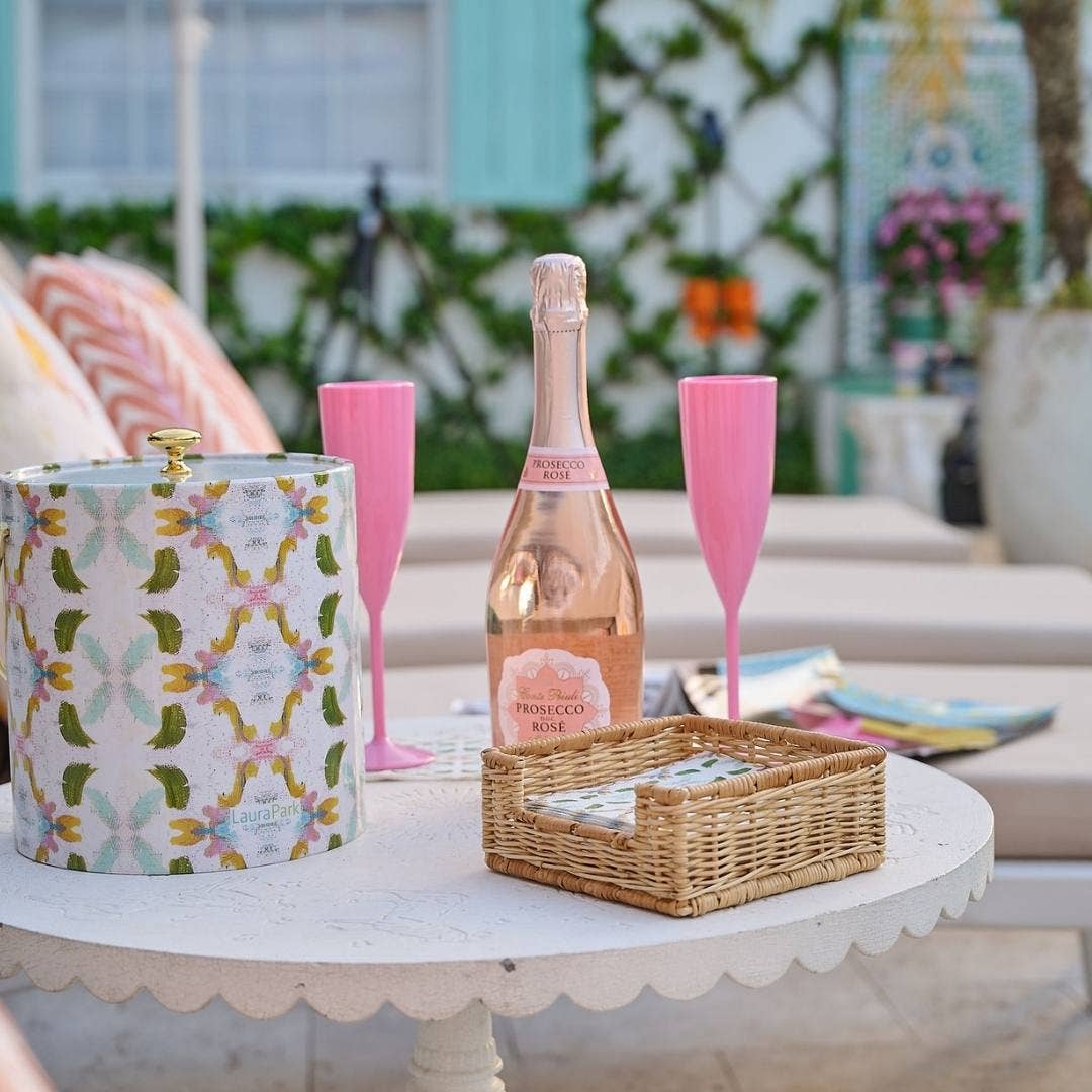 Pink Acrylic Champagne Flutes