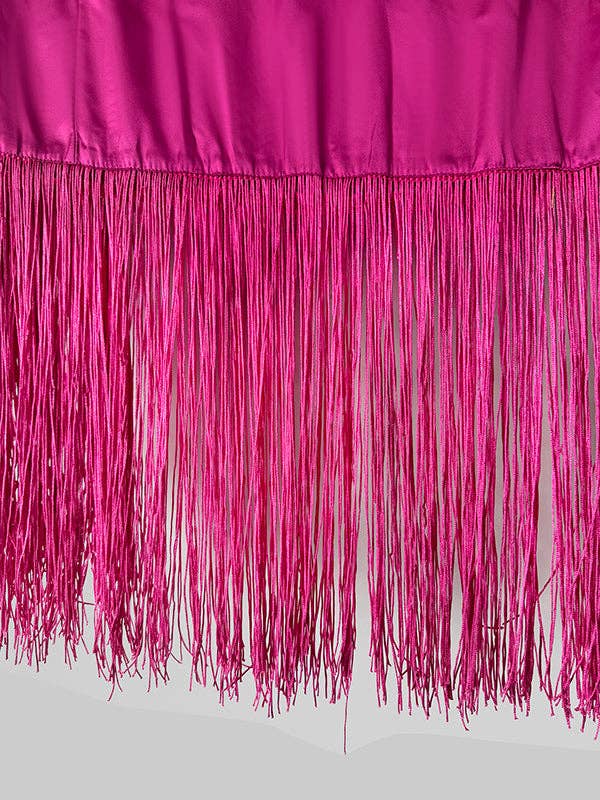 FUCHSIA FRINGE DRESS