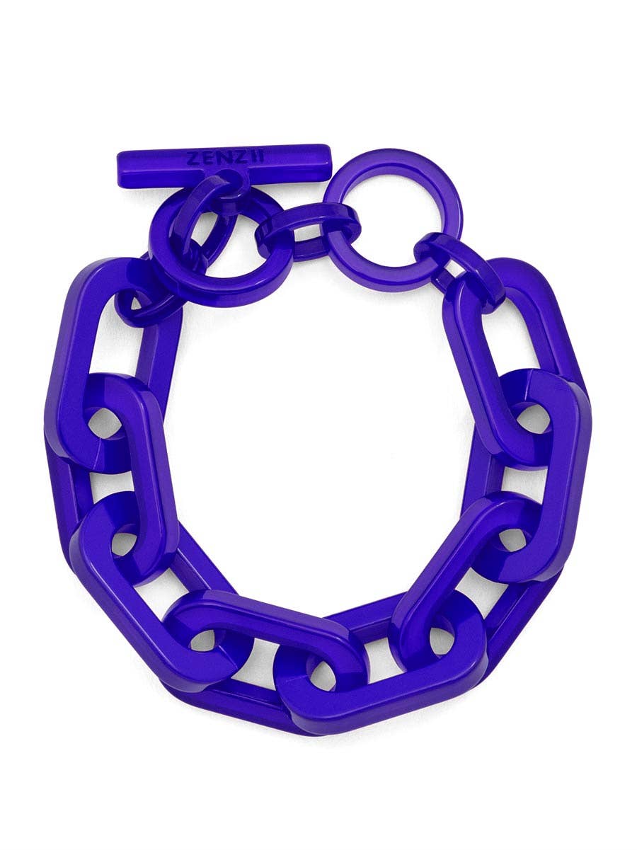 Resin Cable Chain Toggle Bracelet: SAGE