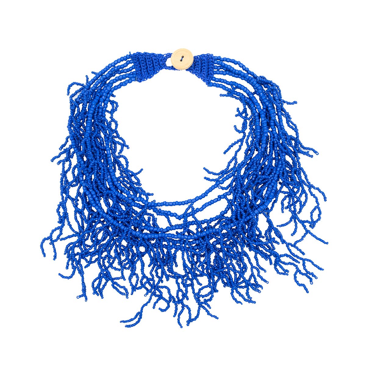 Blue Coral Beaded Necklace