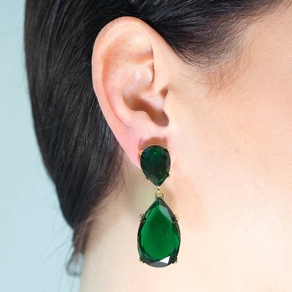 Emerald Statement Earrings