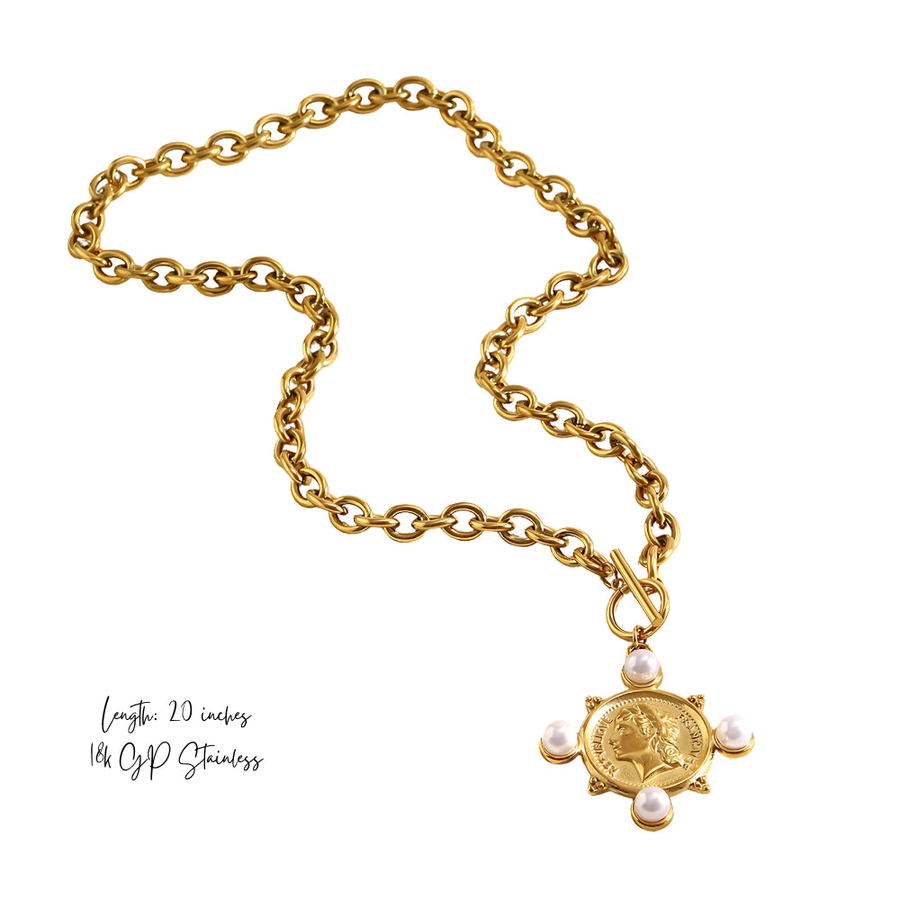 Pearl Coin Necklace