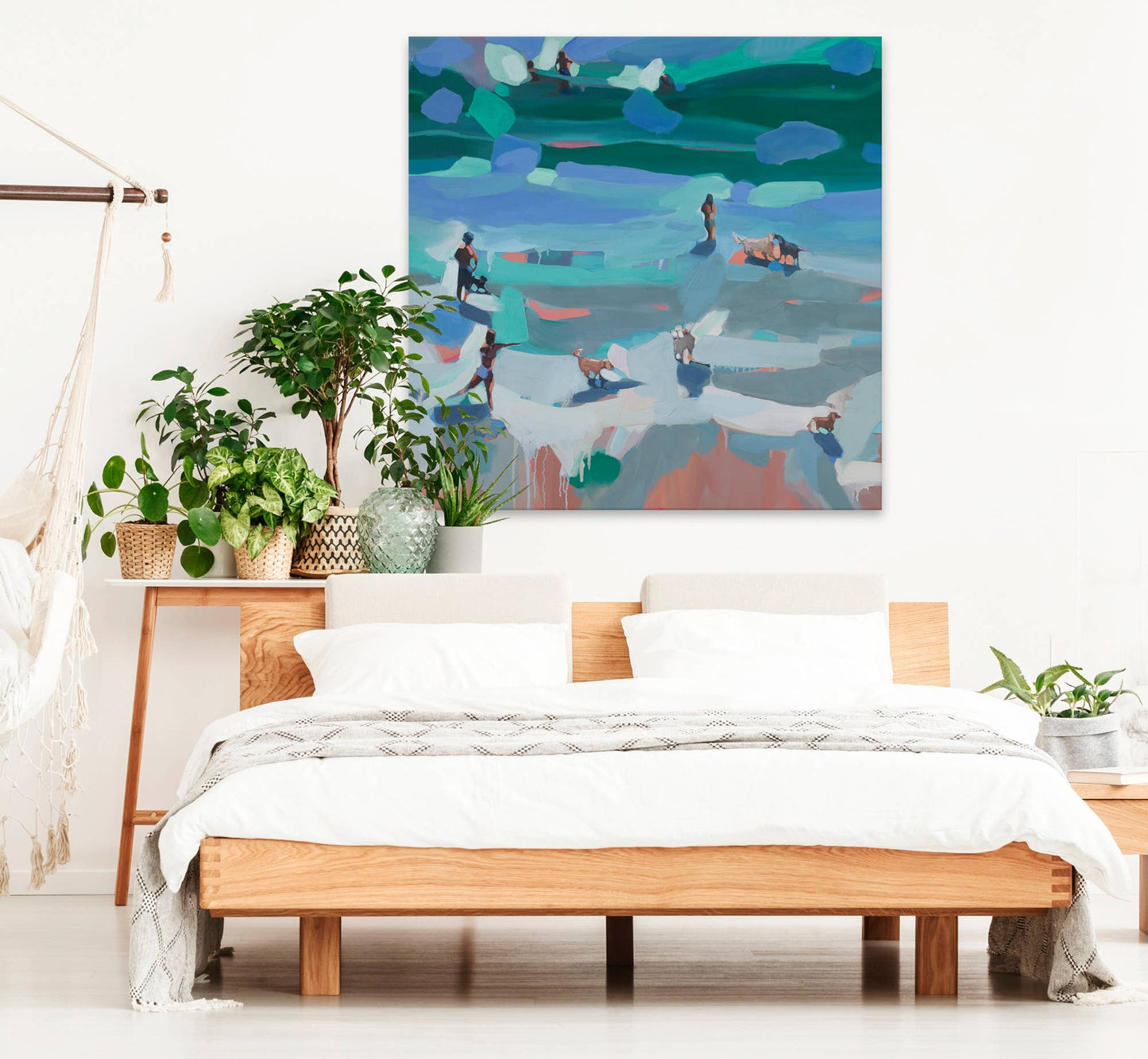 "Dog Meets Beach" 30" H x 30" W