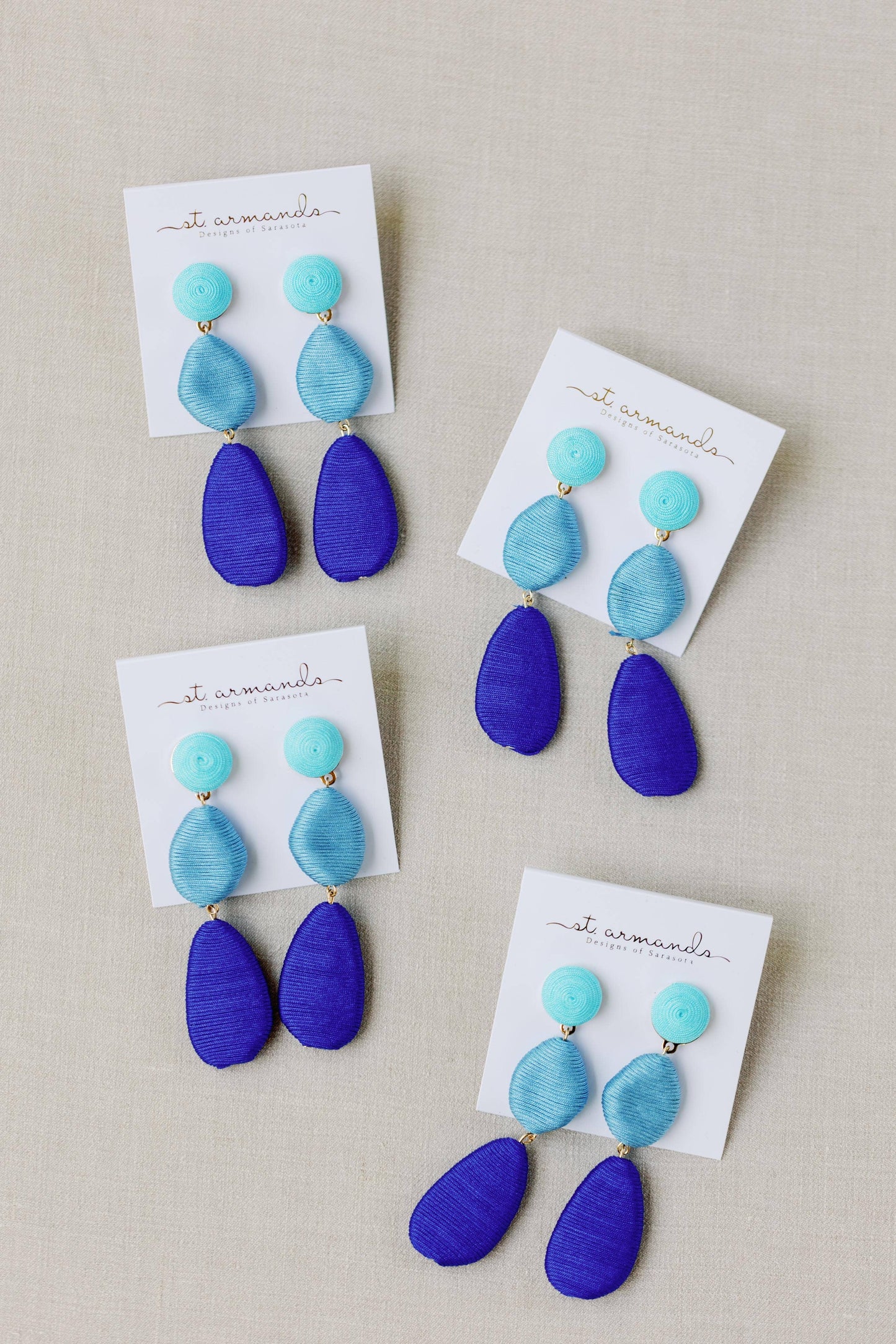 Blue Ombre Drop Earrings