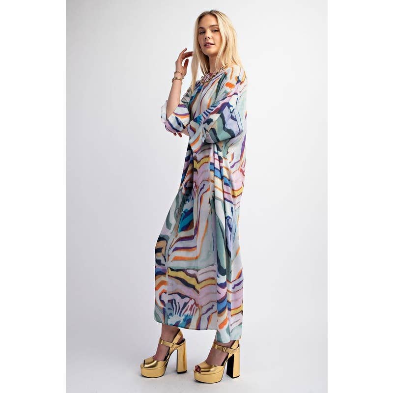 Abstract Maxi Dress
