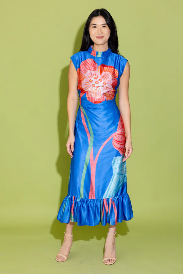 ESTELLE DRESS - ROYAL FLUORESCENCE