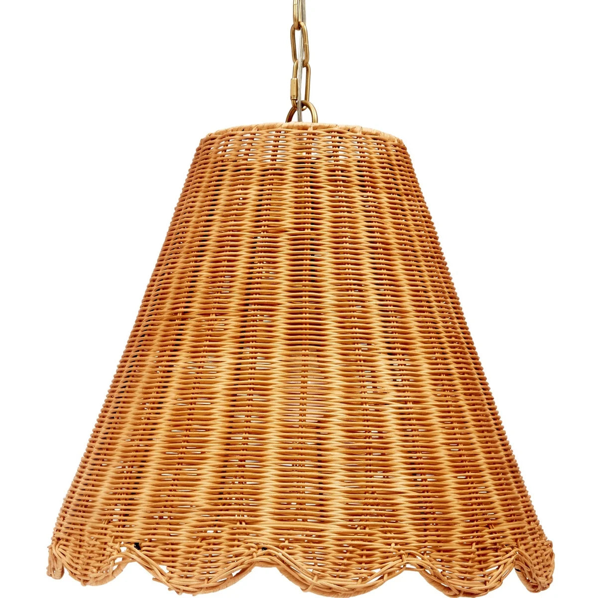 BLAIR RATTAN SCALLOPED PENDANT