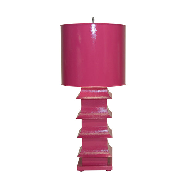 Hot Pink Pagoda Lamp