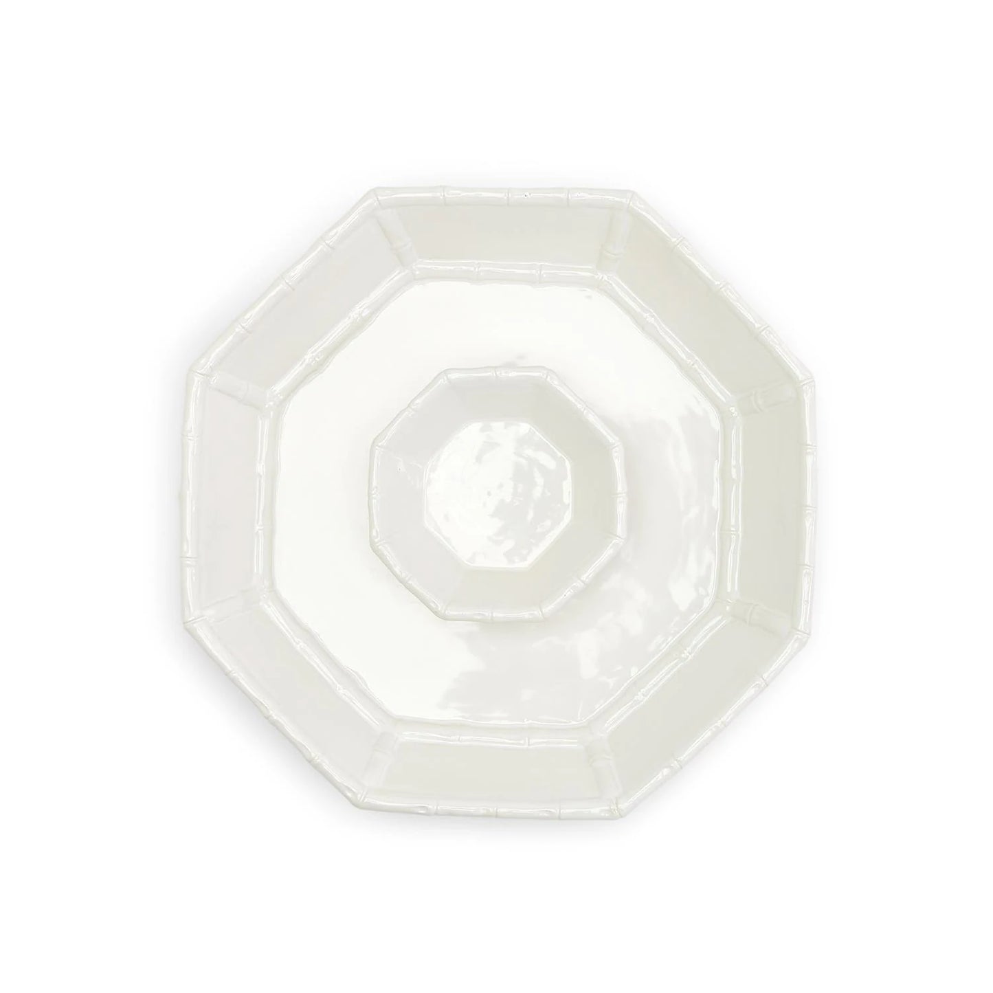 Hampton Faux Bamboo Chip Platter and Dip Bowl Set