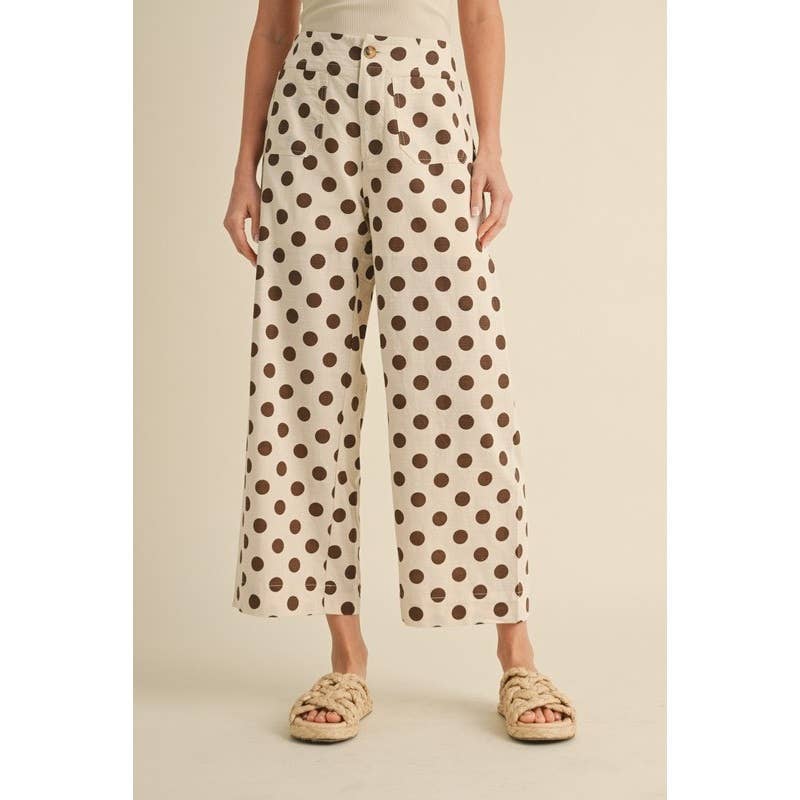 Polka Dot Wide Leg Pants