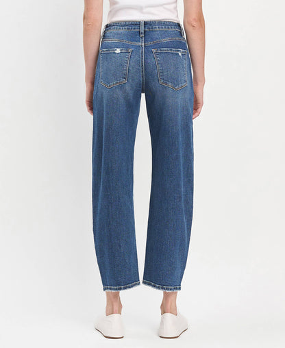 HIGH RISE BARREL JEANS