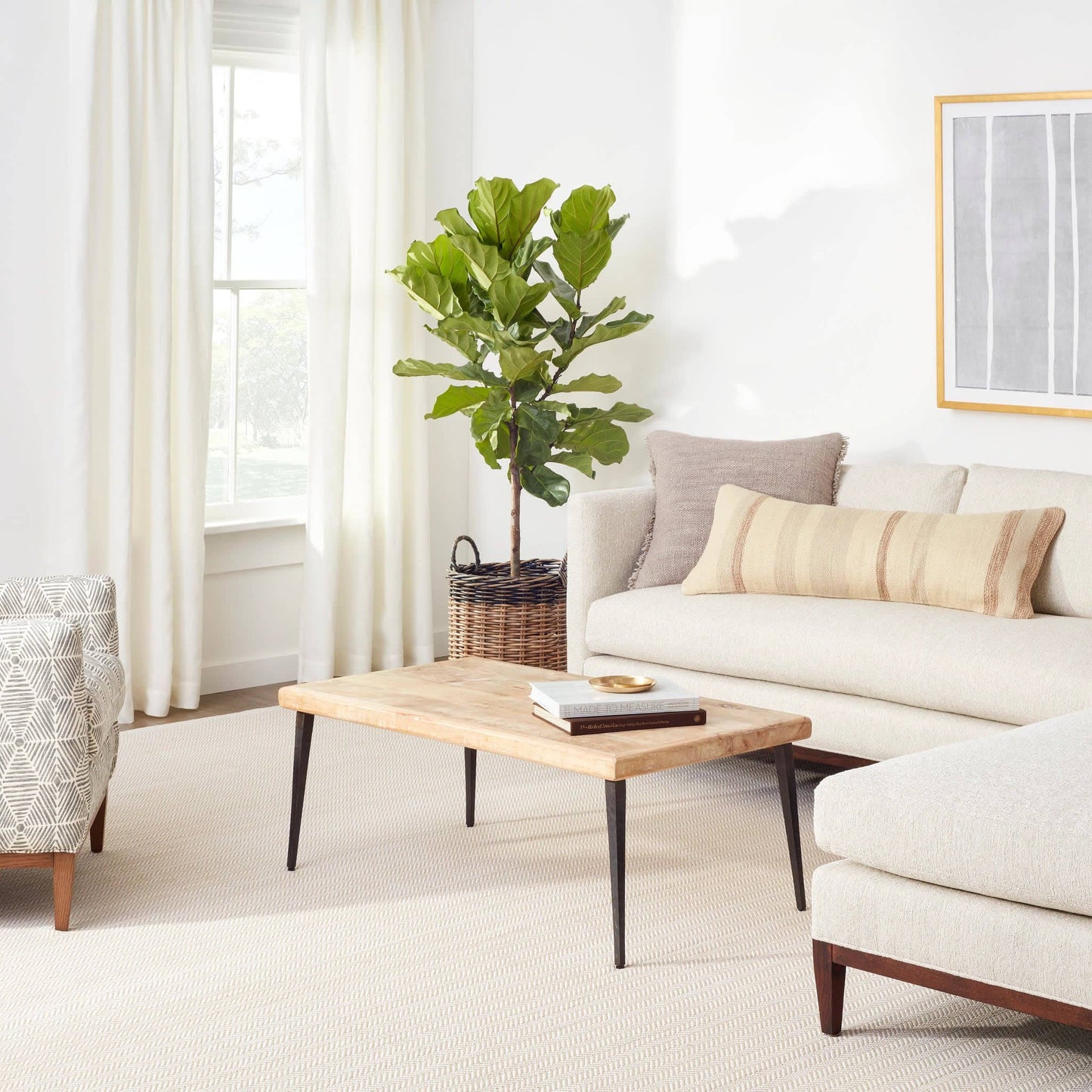 Herringbone Handwoven Indoor/Outdoor Rug | Linen/White: 10' x 14'