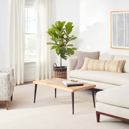 Herringbone Handwoven Indoor/Outdoor Rug | Linen/White: 10' x 14'
