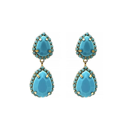 Louise Earrings: Bubblegum Pink & Green
