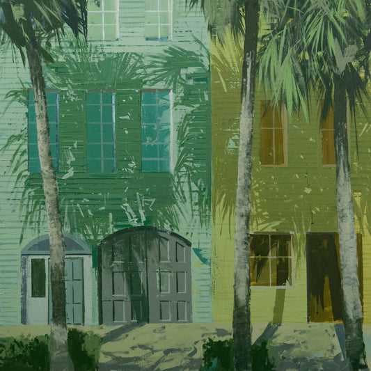 Lime and Lemon Shadows Print, 18"x 24"