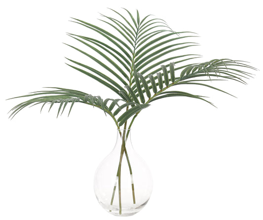 June Palm in Glass Bud Vase