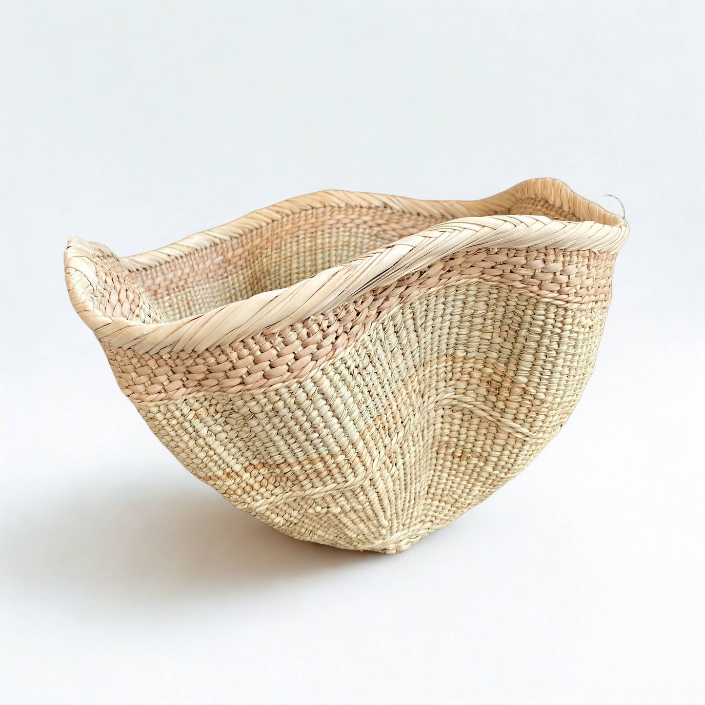 Abstract Rattan Basket - Medium