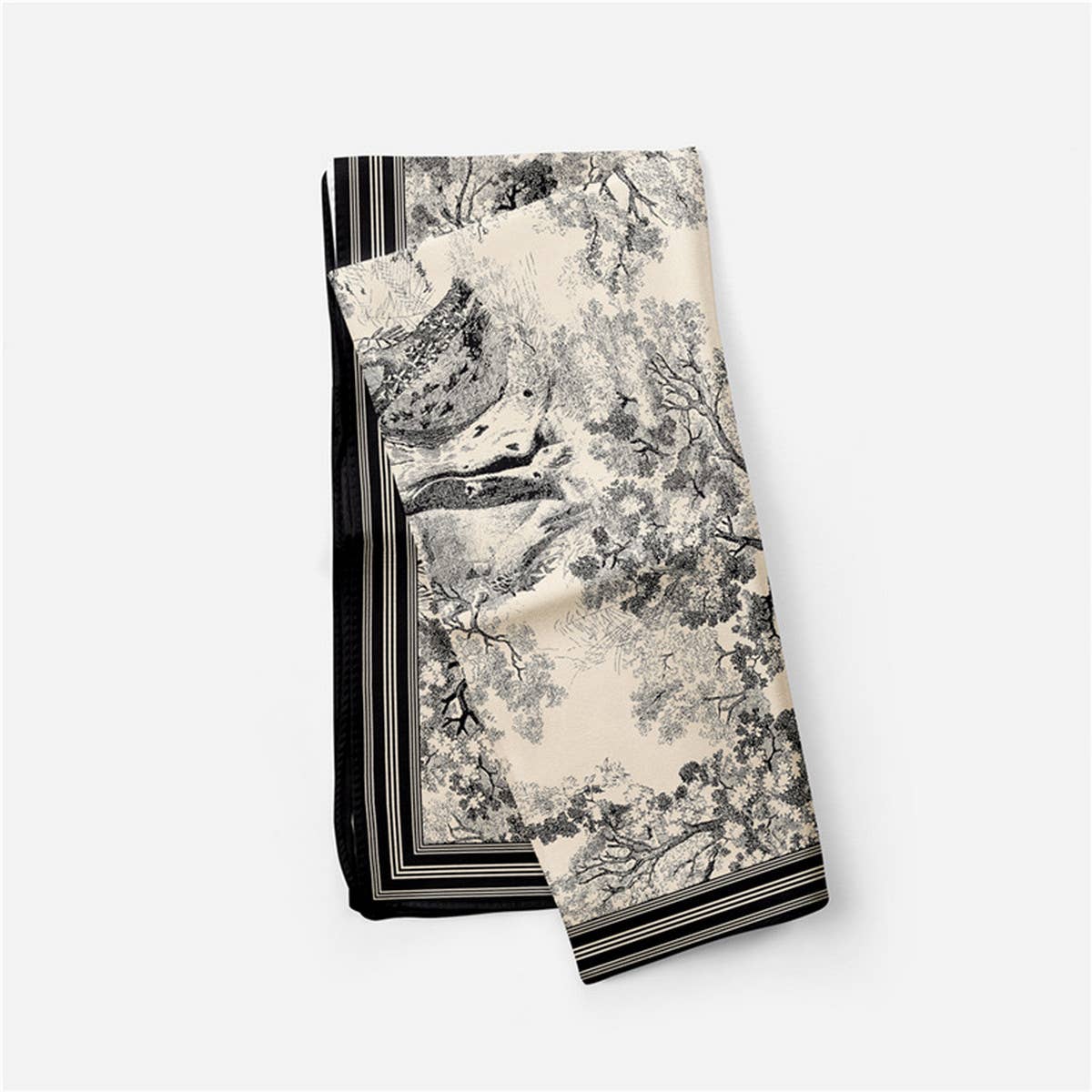 Black & White Silk Scarf
