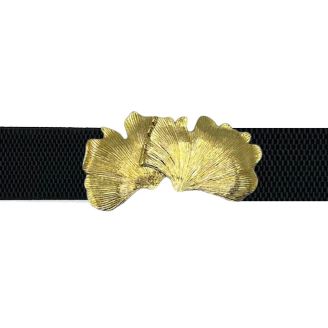 Gold Ginkgo Belt Buckle