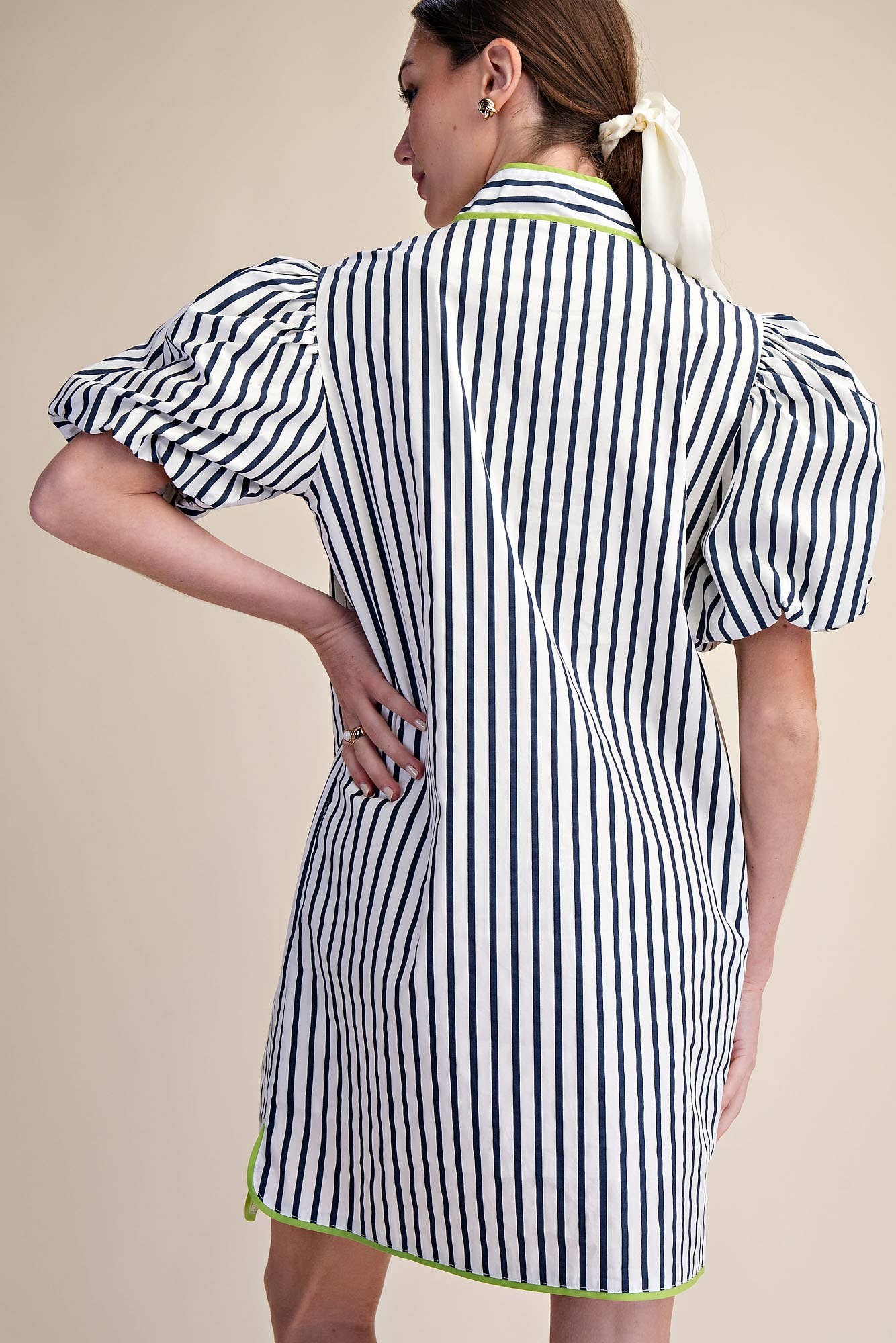 Navy Striped Dress