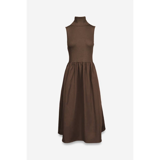 Dark Brown Midi Dress