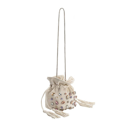 Starla Ivory Jeweled Purse
