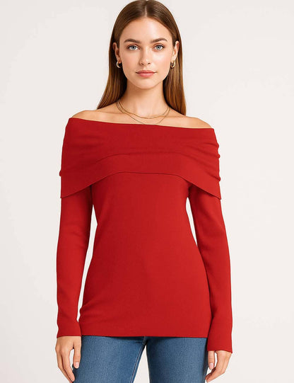 Black Off-Shoulder Top