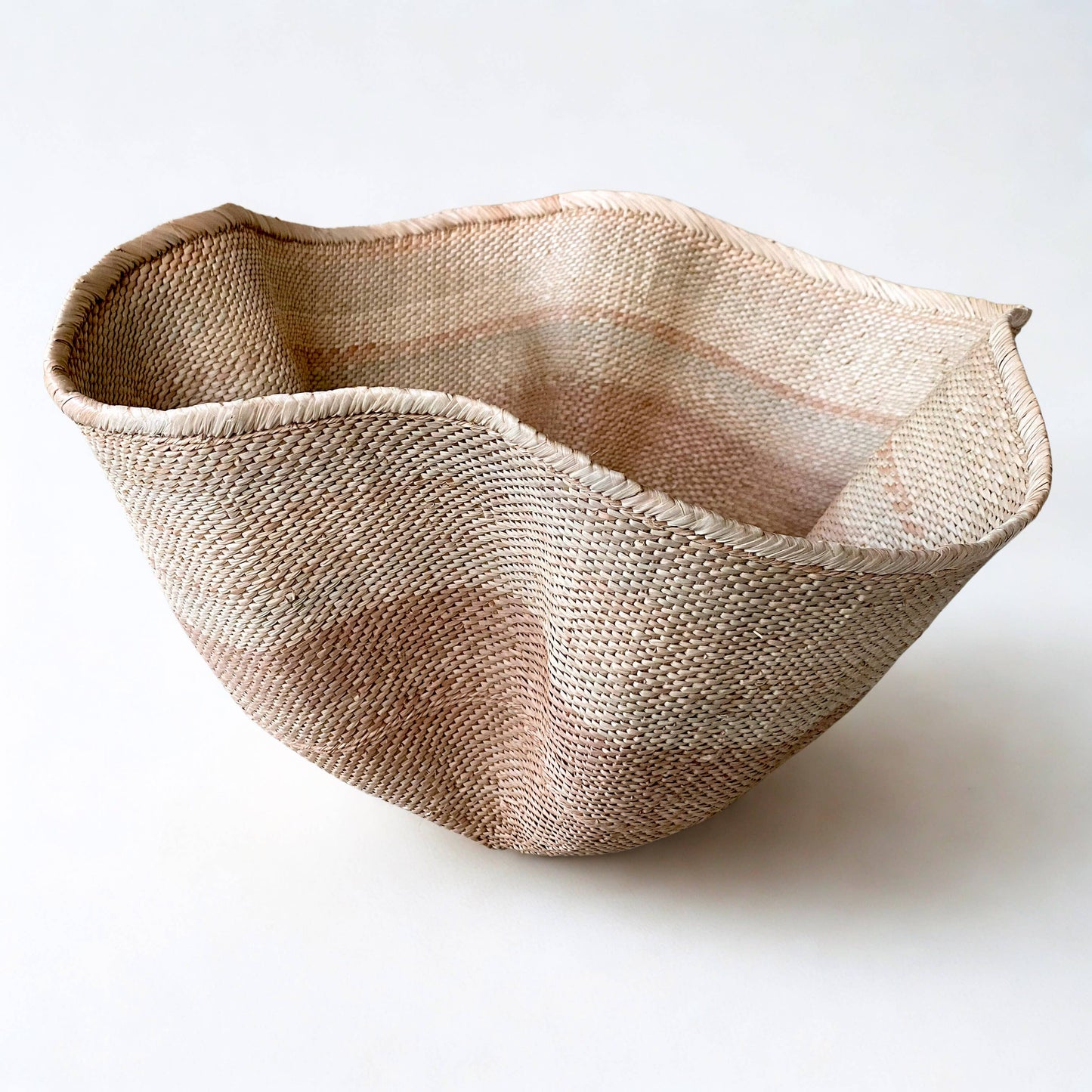 Abstract Rattan Basket: Small
