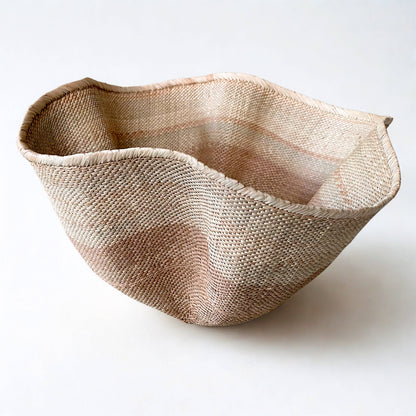 Abstract Rattan Basket: Small