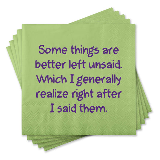 Better left unsaid Napkin