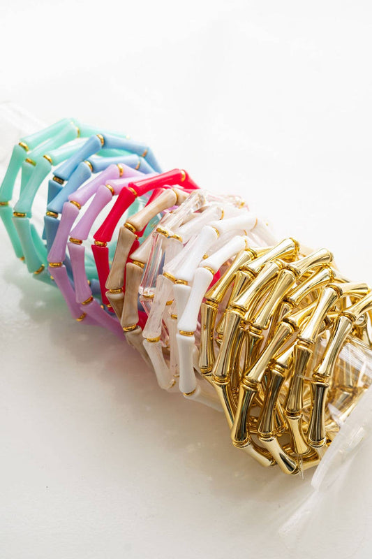 Lucy Bamboo Bracelet: Clear