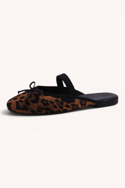 Gold Ballet Flat Mules