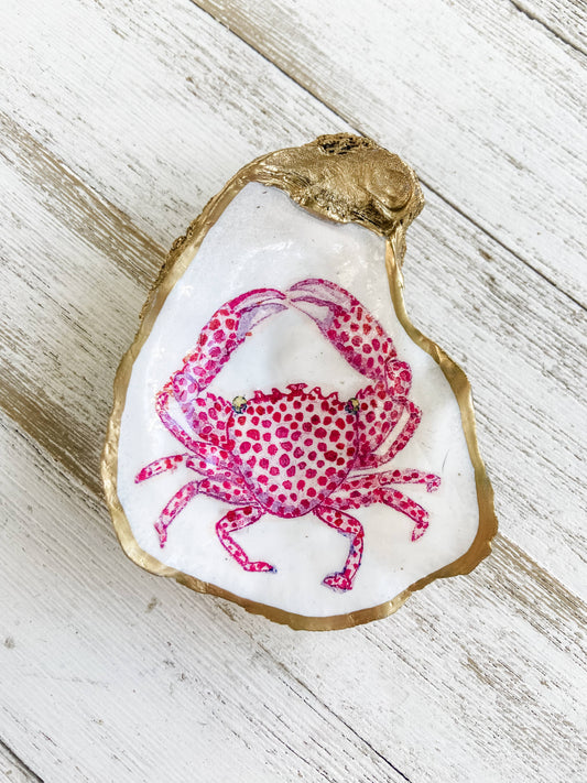 Pink Crab Oyster Shell