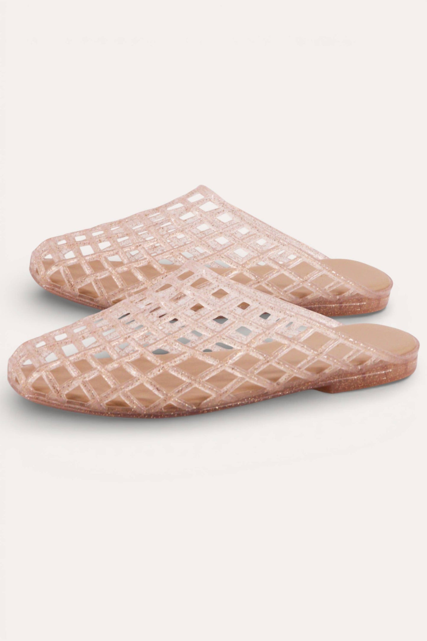 TAN JELLY MULES