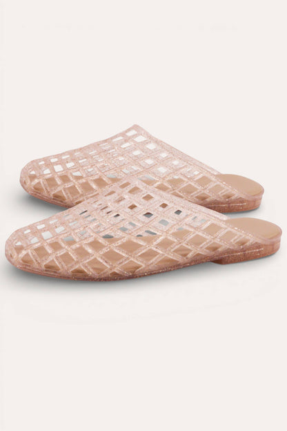 TAN JELLY MULES