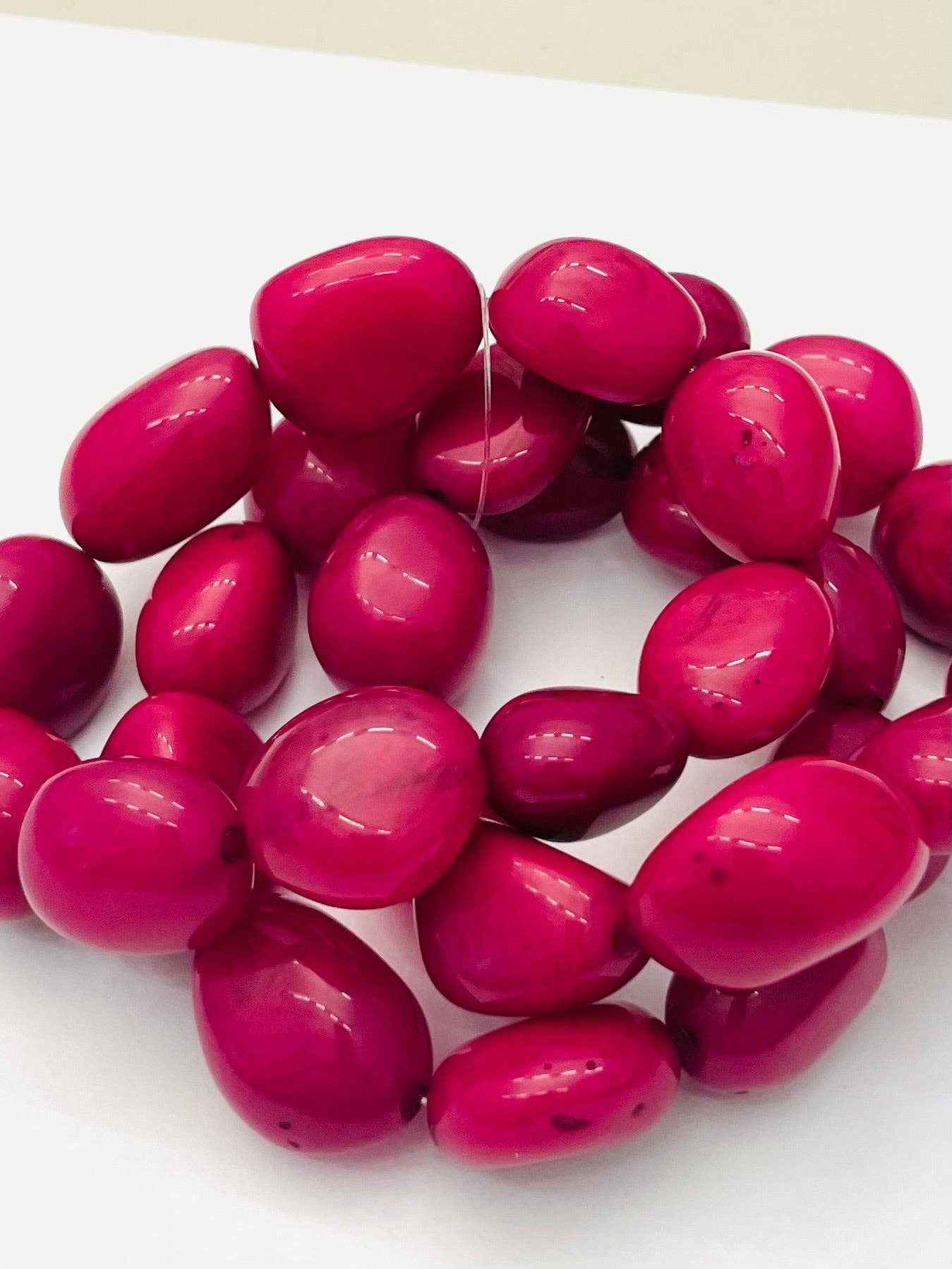 Raspberry Triple Stack Bracelet