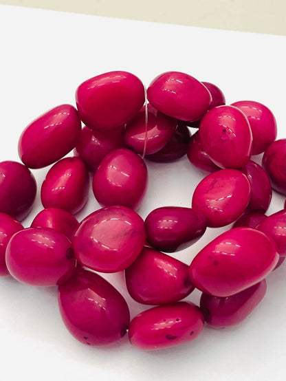 Raspberry Triple Stack Bracelet