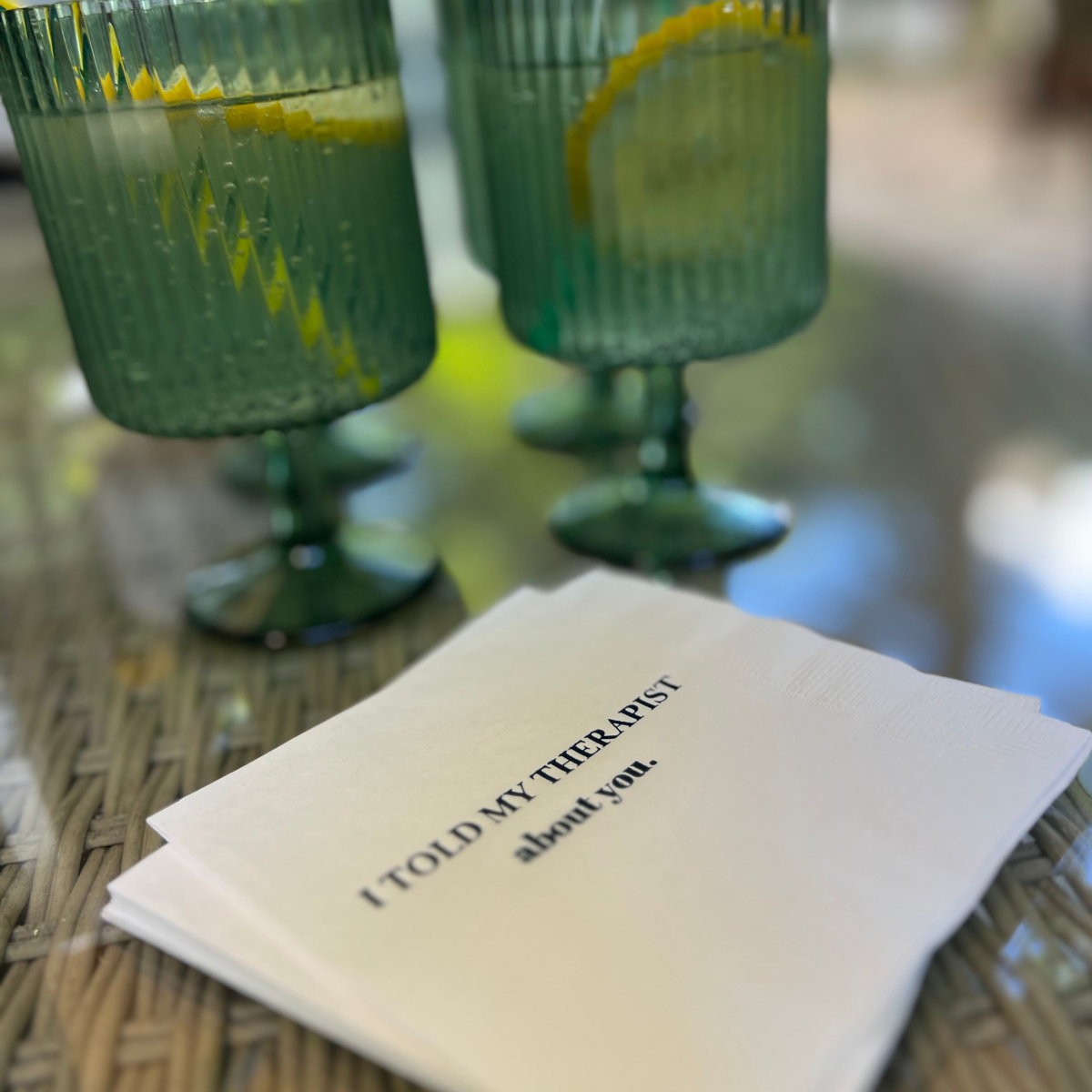 I Told My Therapist About You Cocktail Napkins