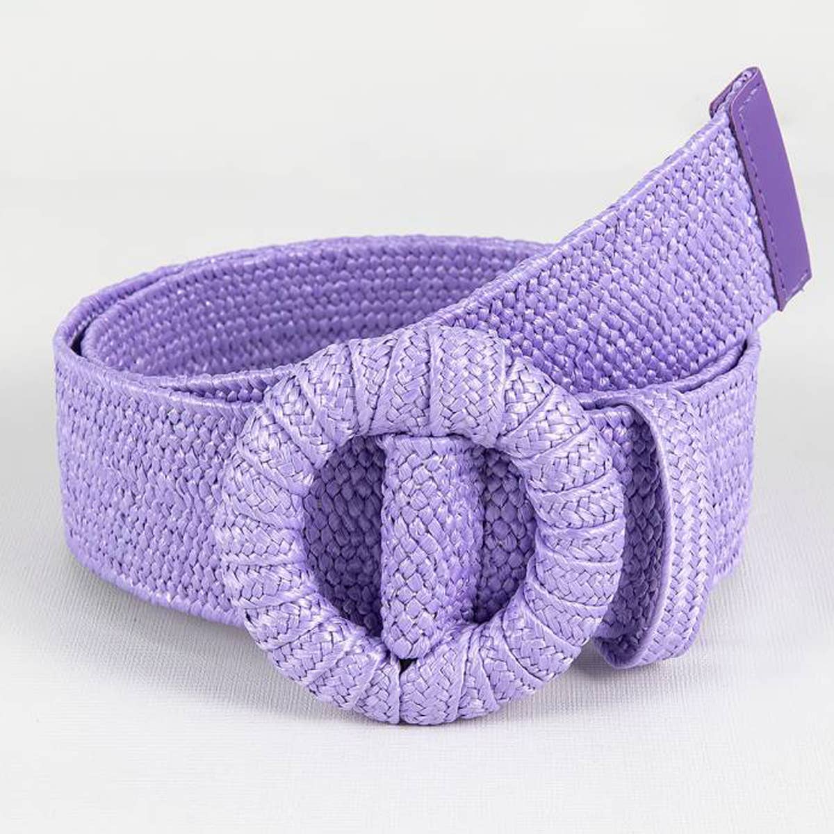 BEIGE BRAIDED ELASTIC BELT