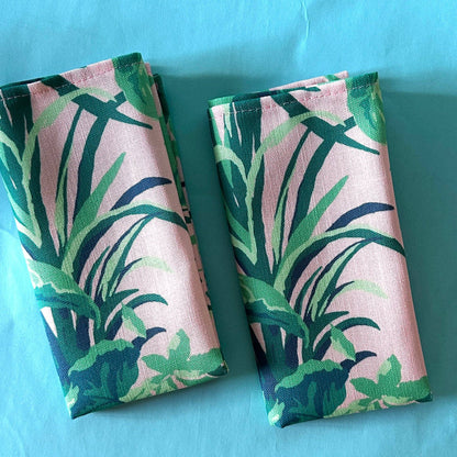 Jungle Road Bahama Pink Dinner Napkins, Set of 4