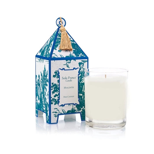 Hyacinth Classic Toile Pagoda Box Candle