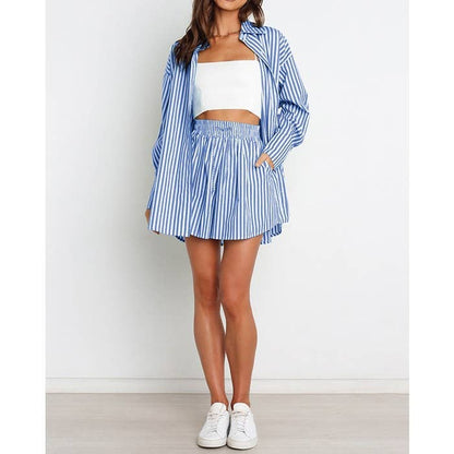 Blue & White Striped Set