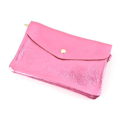 Blue Leather Crossbody Bag