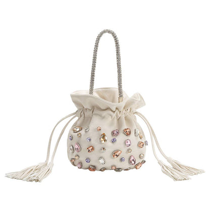 Starla Ivory Jeweled Purse