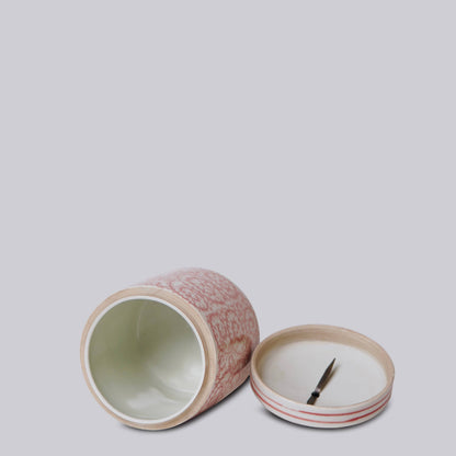 Red & White Jar Candle